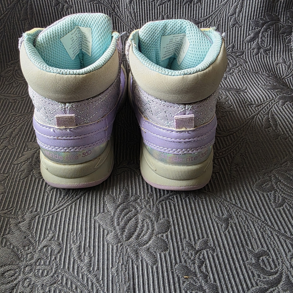 Girls Purple Stride Rite Hiking Boots - Picture 4 of 4